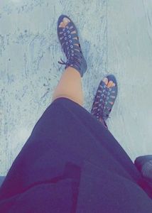 Black Lace-Up Heels