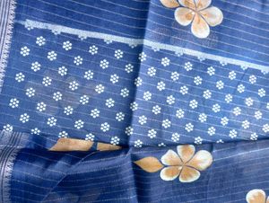 Beautiful Blue Floral Saree