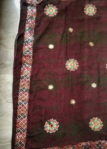 Embroidered Saree With Blouse🤎