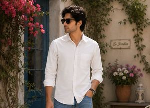 Classic White Button-Up Shirt