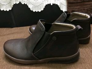 Brown Leather Ankle Boots