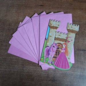 🏰 | Princess Castle & Unicorn Invitation Cards
