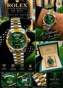 ROLEX OYSTER PERPETUAL DATE JUST– GREEN DIAL ⌚💚