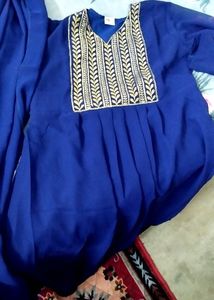 Elegant Blue Embroidered Kurta Set