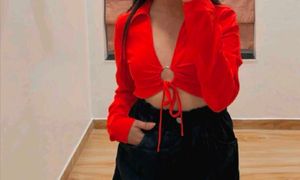 H&amp;M Divided Orange Ring Front Top