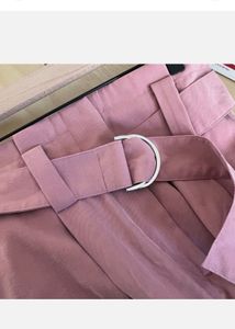 Zara Dusty Pink Ankle length Belted Trousers