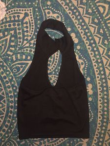 Black Halter Neck Top