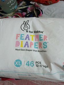 R for Rabbit Feather Diapers XL