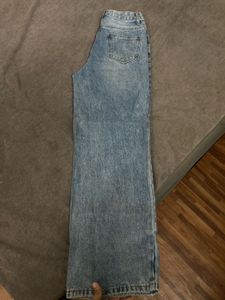 Blue Wash Wide Leg Jeans
