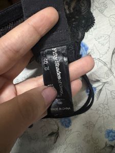 Sheer Embroidered Black Bra