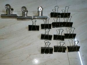 SET OF 15 Binder Clips Assortment