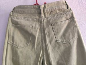 Green Straight Leg Jeans