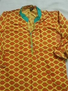 yellow and orange kurta