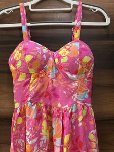 Vibrant Floral Print Summer Dress