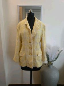 Yellow Tweed Blazer