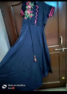 Navy Blue Gawn Kurti