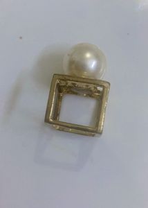 Large Faux Pearl Statement Ring