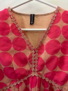 SASSAFRAS Pink Polka Dot dress