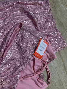 Sparkly Pink Sequin Mini Dress