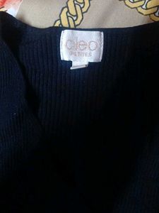 Elegant Black Wrap Sweater