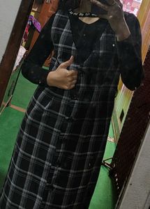 Plaid Button-Down Dress
