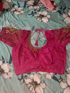 Vibrant Pink &amp; Teal Saree