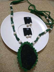 Handmade Floral Necklace &amp; Earring Set