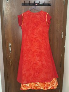 Vibrant Red Ethnic Kurta Set