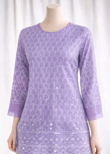 Elegant Lavender Kurta with Sequins