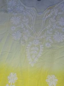 yellow short kurti