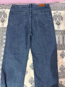 dark blue wide leg jeans