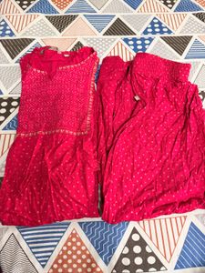 Beautiful Pink Embroidered Kurta set