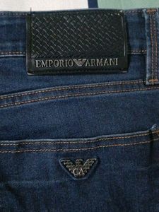 Men Blue Denim Jeans From Armani