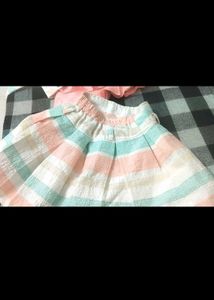 Girls' Striped Skirt Set