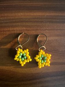 New Handmade Yellow Earrings
