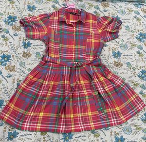 Charming Plaid Shirt Dress