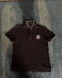 Ed Hardy Black Polo T-Shirt – Star Logo Graphic,