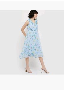 Chic Floral Print Midi Dress