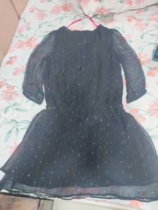 Chic Black Sheer Dress