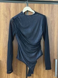 Sheer Black Bodysuit