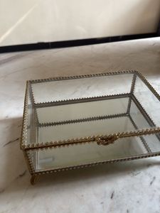 Decorative Glass &amp; Metal Tray