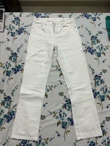 White Straight Leg Jeans