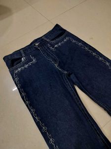 Embroidered Bootcut Jeans