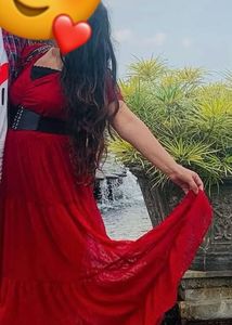likenew good flare Maxi Dress free belt