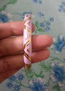 Elegant Gold and Lavender Bangle