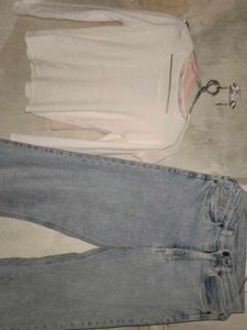 light blue jeans ,high waist