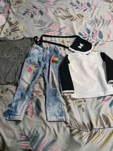 Cute Girls Clothing Set with Bag