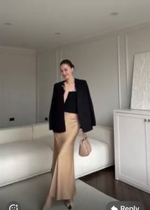 Chic satin maxi skirt