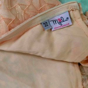 Cute Peach Off-Shoulder Top &amp; Black Skirt Set
