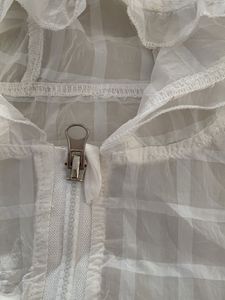 Sheer White Hooded Jacket windbreaker